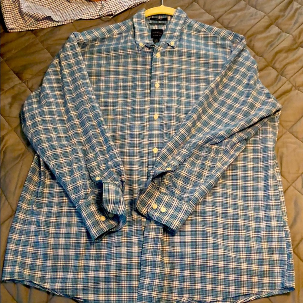 Dark blue button down